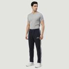 Men's Navy Blue Regular Fit Solid Track Pants, नेवी ब्लू, small