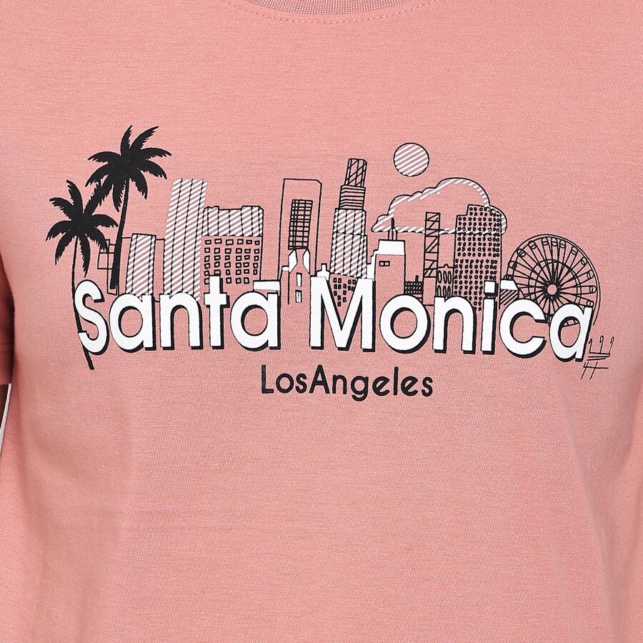 Ladies' Round Neck T-Shirt , Pink, large image number null