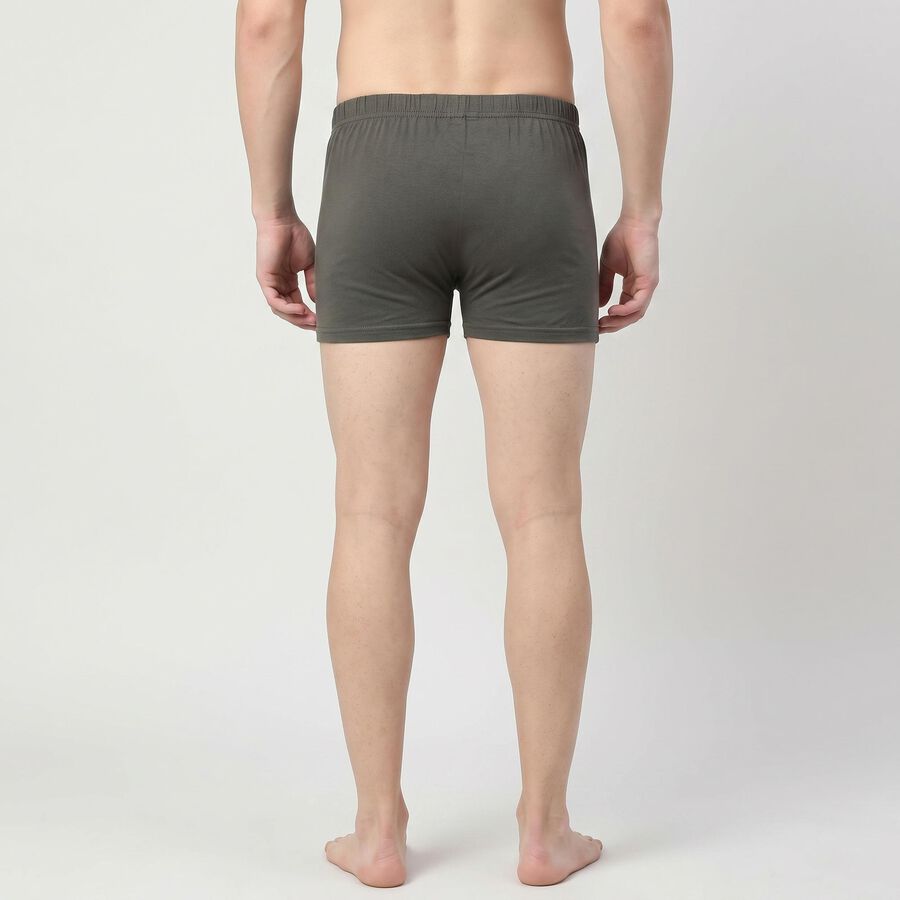 Men's Olive Green Regular Fit Trunks, ओलिव, large