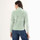Women's Light Sage Green High Neck Casual Sweatshirt, Light Green, small image number null