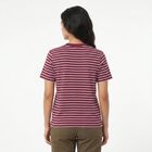 Women's Purple Cotton Round Neck Regular T-Shirt, Purple, small