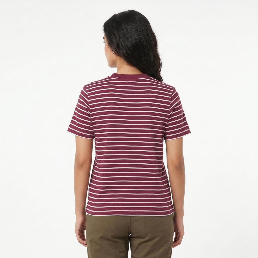 Women's Purple Cotton Round Neck Regular T-Shirt, Purple, large
