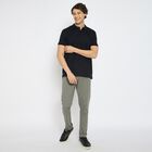Men's Slim Fit Casual Trousers, गहरा हरा, small image number null