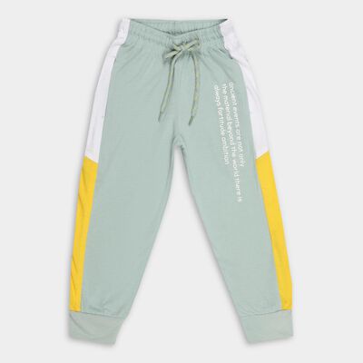 Boys' Muted Sage Green Regular Fit Cut And Sew Pyjama
