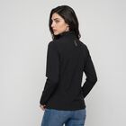Women's Black Stand Collar Windbreaker Jacket, Black, small