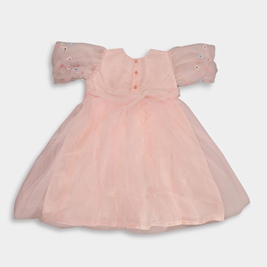 Girls' Frock , पीच, large image number null