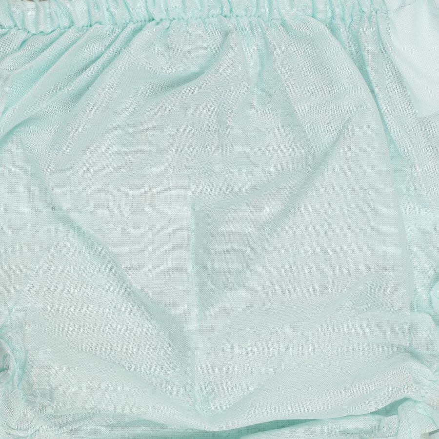 Infant Girls' Frock, Light Green, large image number null