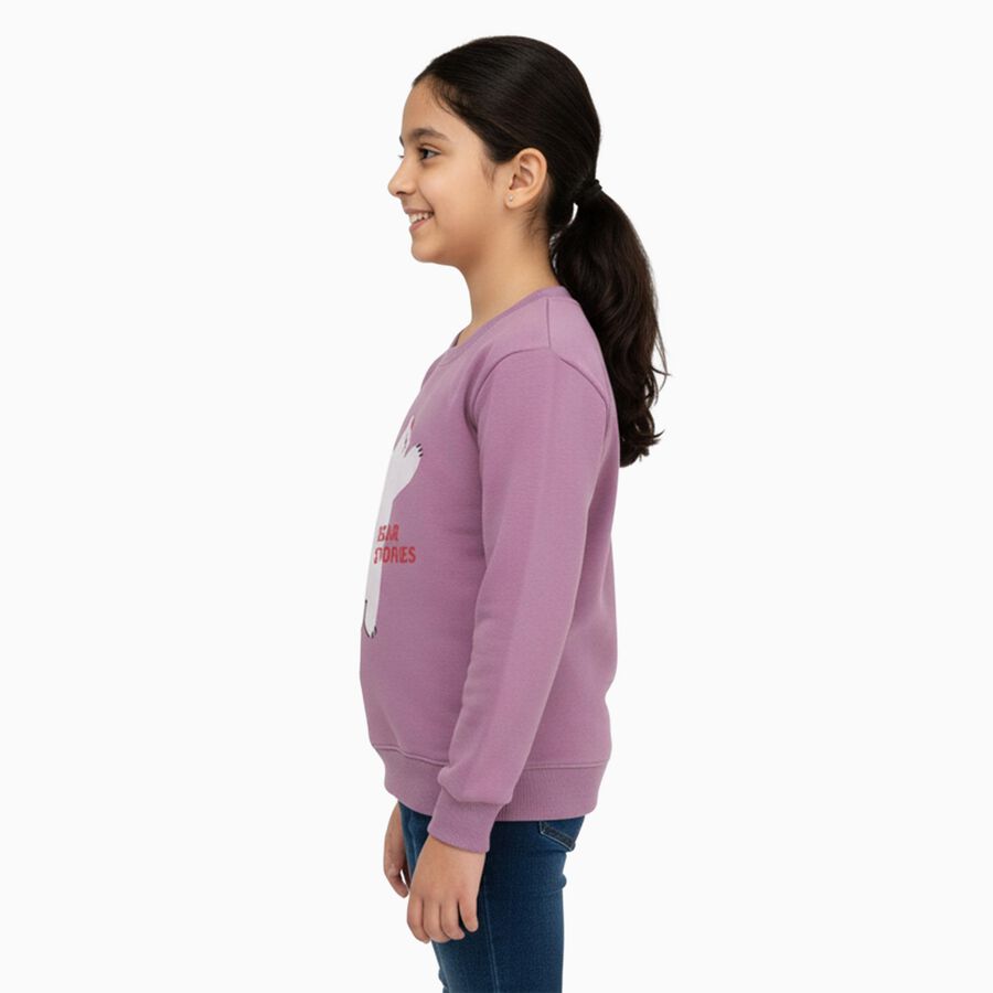 Girls' Sweatshirt, Lilac, large image number null