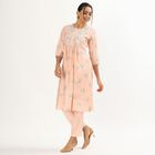 Women's Peach Embroidered Ethnic Set, Peach, small image number null