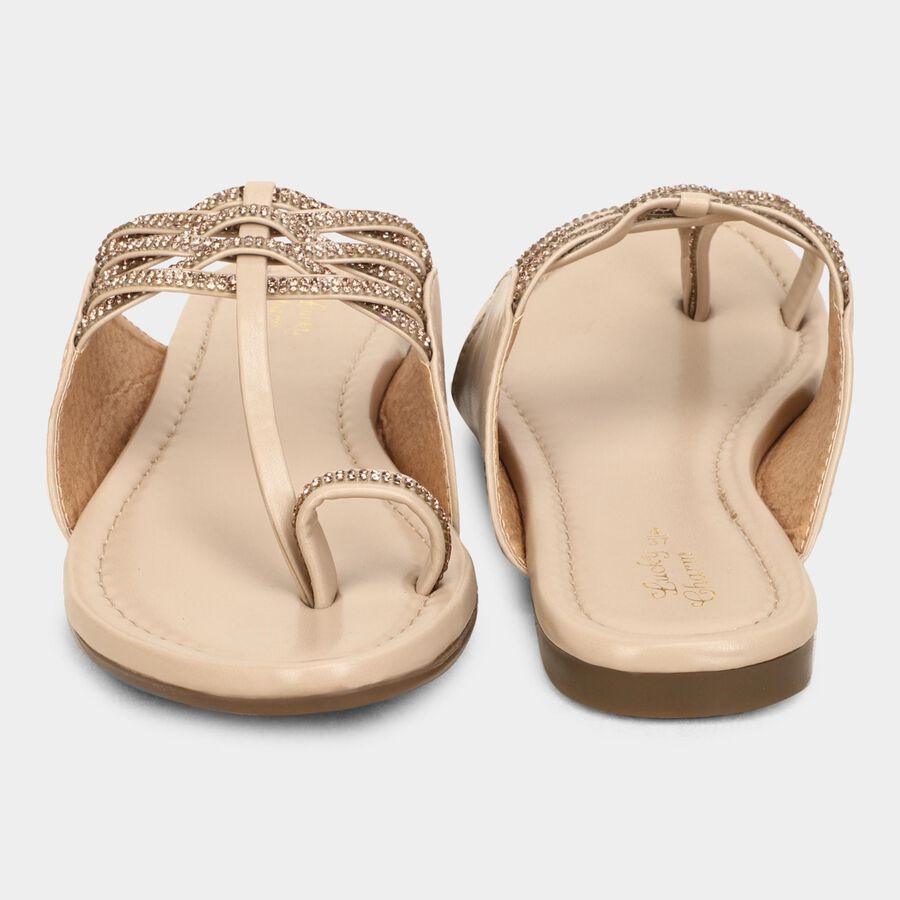 Ladies' Slip On Sandal, Beige, large image number null