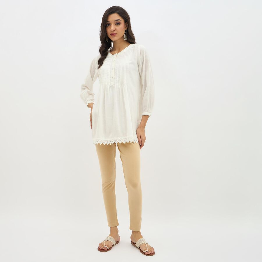 Women's Soft Beige Skinny Fit Ankle-Length Churidar, खाकी, large image number null