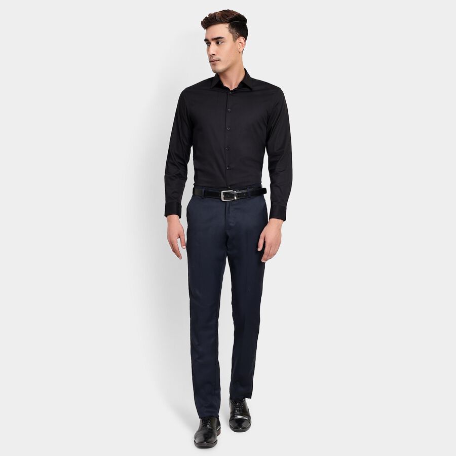 Men's Formal Shirt, काला, large image number null
