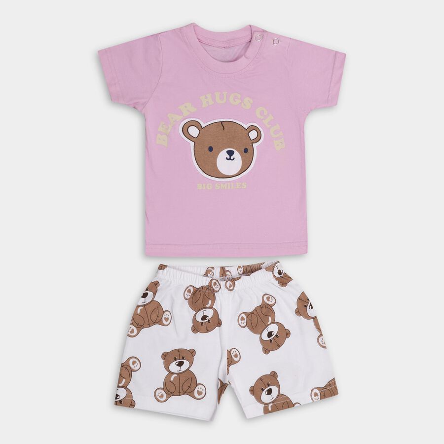 Infant Boys' 100% Cotton Baba Suit, Lilac, large image number null