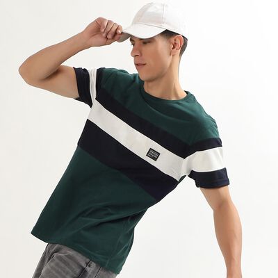 Men's 100% Cotton Round Neck Half Sleeves T-Shirt