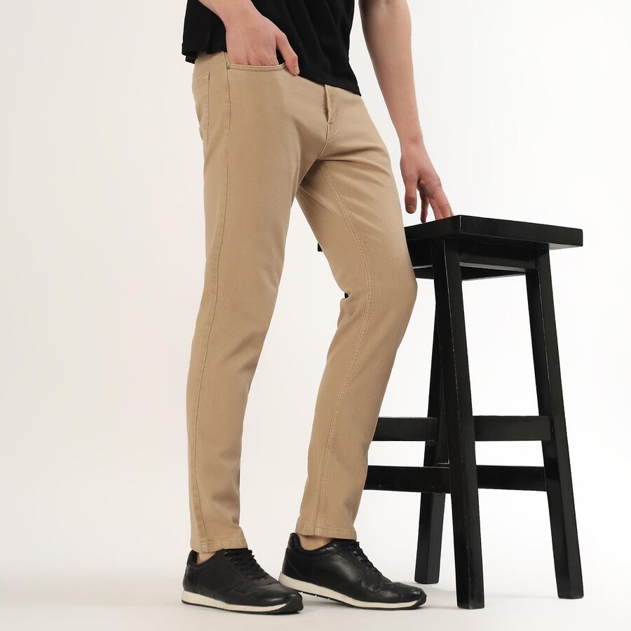 Men's Slim Fit Jeans, Beige, large image number null