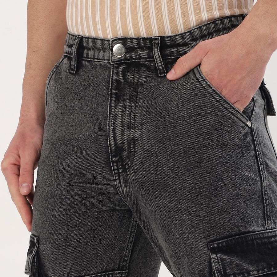 Men's Denim Blue Slim Fit Jeans, हल्का ग्रे, large