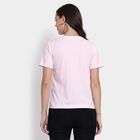 Ladies' 100% Cotton Round Neck T-Shirt , हल्का गुलाबी, small image number null