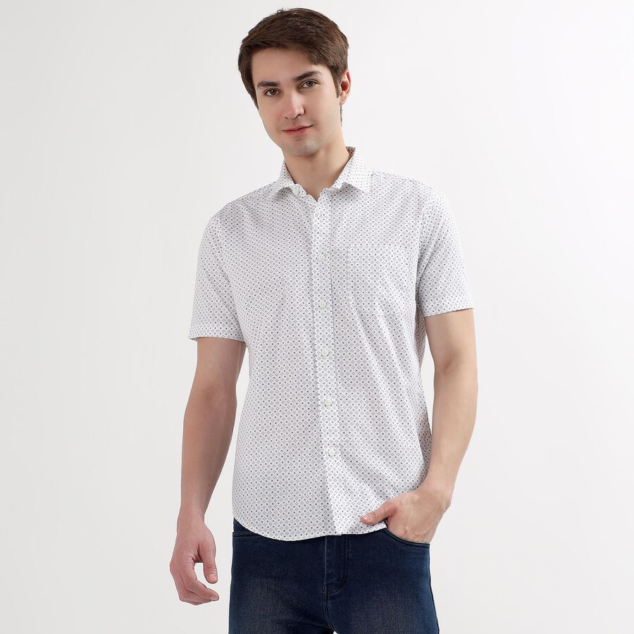 Men's 100% Cotton Casual Shirt, White, large image number null
