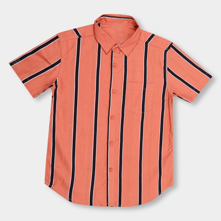 Boys' 100% Cotton Casual Shirt, नारंगी, large image number null