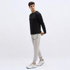 Men's Jet Black Crew Neck Casual T-Shirt, काला, small image number null