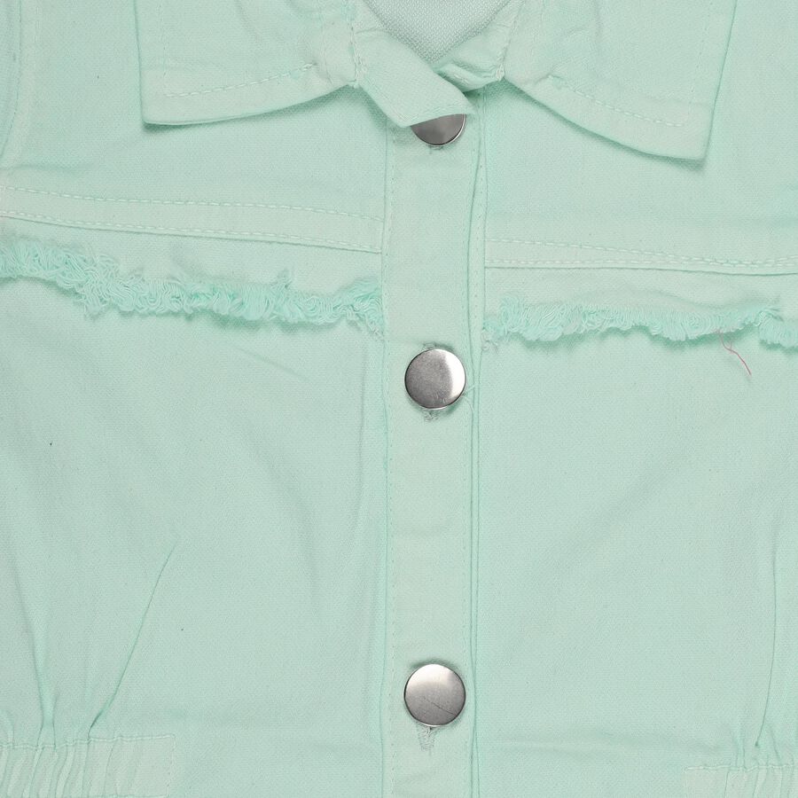 Girls' Frock, हल्का हरा, large image number null