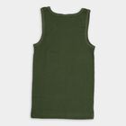 Boys' 100% Cotton Vest, Olive, small image number null
