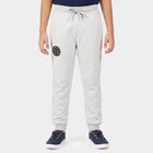 Boys Ecru Melange Jogger Fit Logo Print Pyjama, Ecru Melange, small