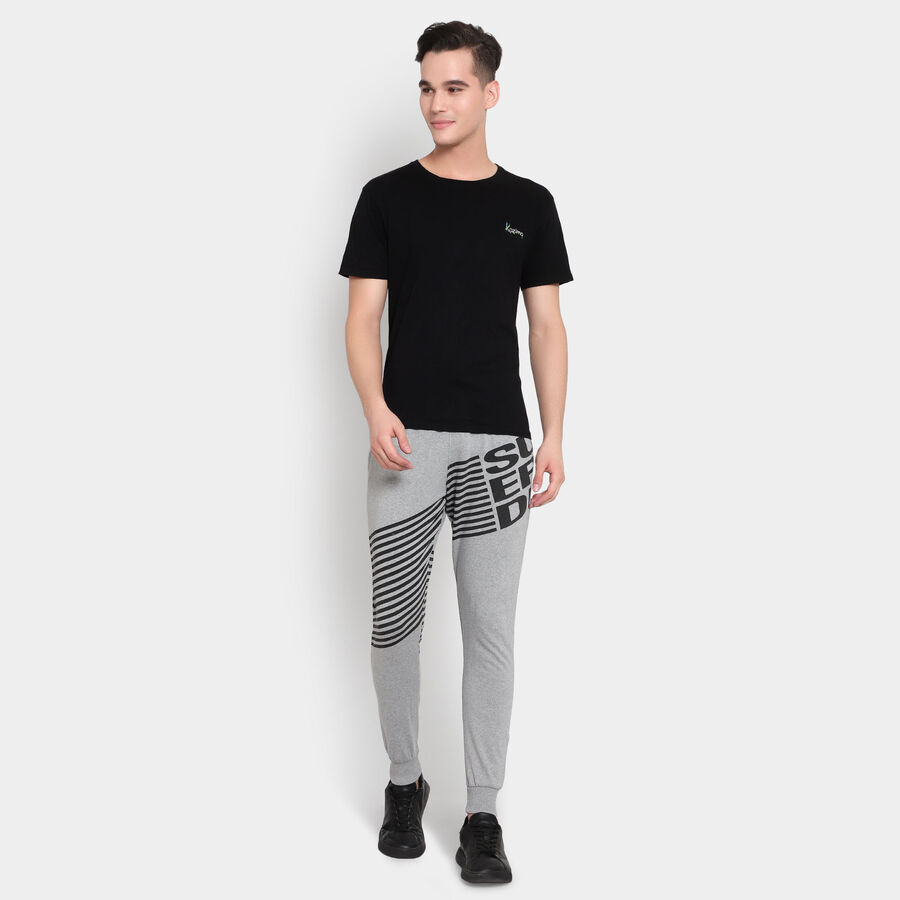 Solid Track Pants, Melange Mid Grey, large image number null