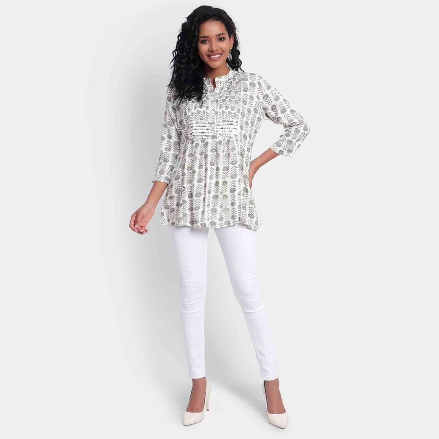 Printed Kurta, Light Grey, large image number null