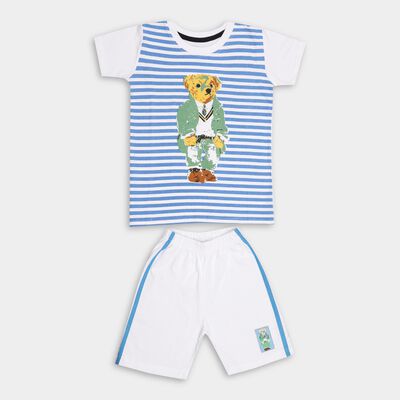 Boys' 100% Cotton Knit Baba Suit 