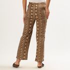 Women's Brown Regular Fit Geometric Pattern Palazzos, Brown, small image number null