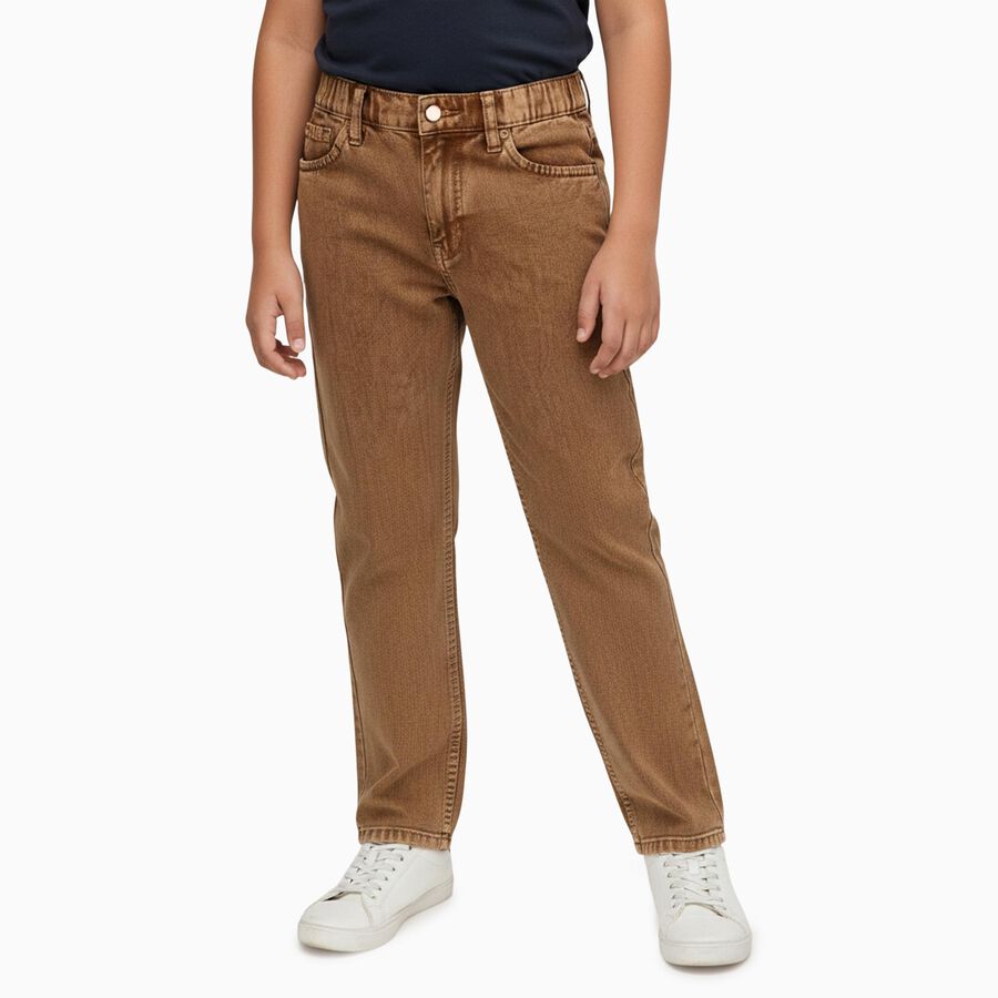 Boys' Jeans, Brown, large image number null