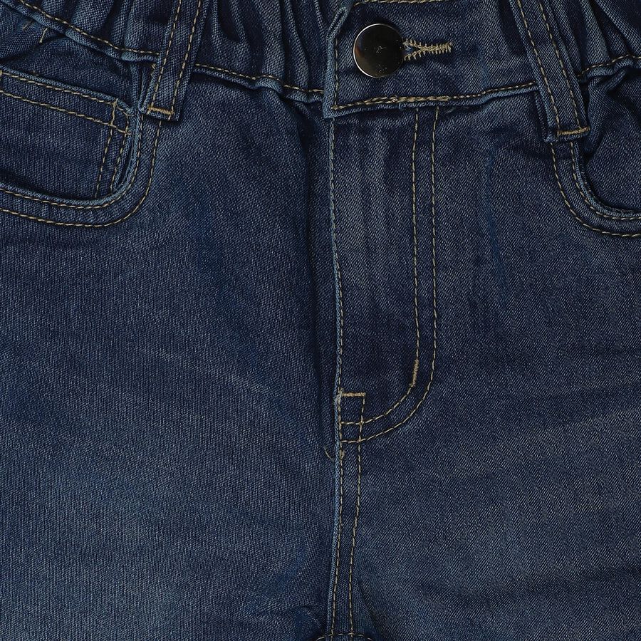 Girls' Light Blue Straight Fit Side Bow Detail Jeans, Light Blue, large