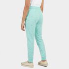 Girls' Aqua Jogger Heart Printed Cotton Blend Pyjama, Aqua, small