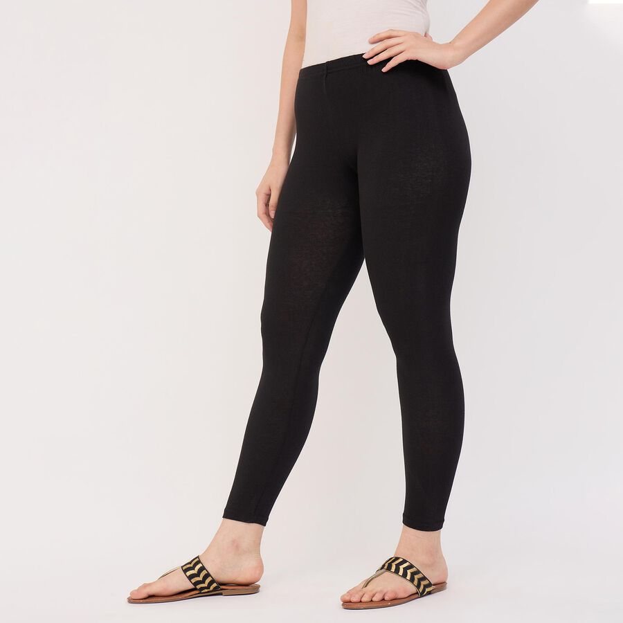Ladies' Ankle Length Churidar, Black, large image number null