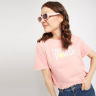 Cotton Round Neck T-Shirt, Peach, small image number null