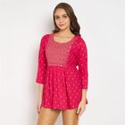 Ladies' Kurti, रानी (फ्यूशिया), small image number null
