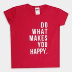 Girl's Placement Printed Regular Fuchsia T-Shirt, रानी (फ्यूशिया), small image number null