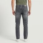 Men's Grey Slim Fit Washed Jeans, Light Grey, small