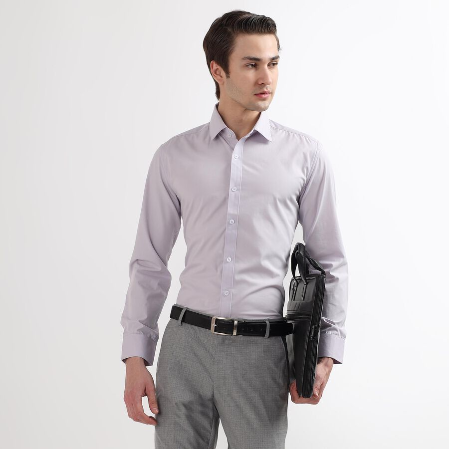 Men's Regular Collar Formal Shirt, लाइलेक, large image number null
