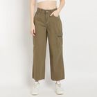 Ladies' 100% Cotton Jeans, Olive, small image number null