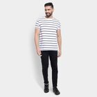 Men's Round Neck Half Sleeves T-Shirt, Off White, small image number null