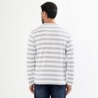 Men's White and Grey Crew Neck Casual T-Shirt, ऑफ व्हाइट, small image number null