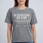Women's Light Grey Round Neck Casual T-Shirt, हल्का ग्रे, small