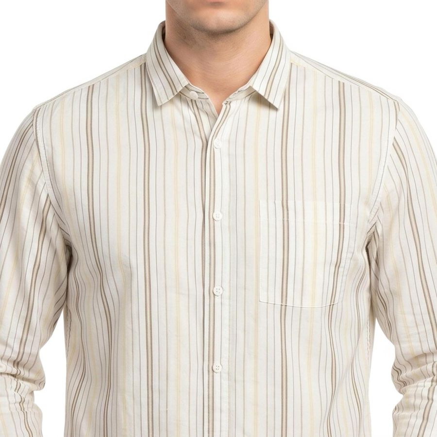 Men Yellow Casual Shirt, पीला, large