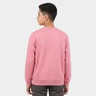 Boys' Pink Crew Neck Pullover Sweatshirt, गुलाबी, small
