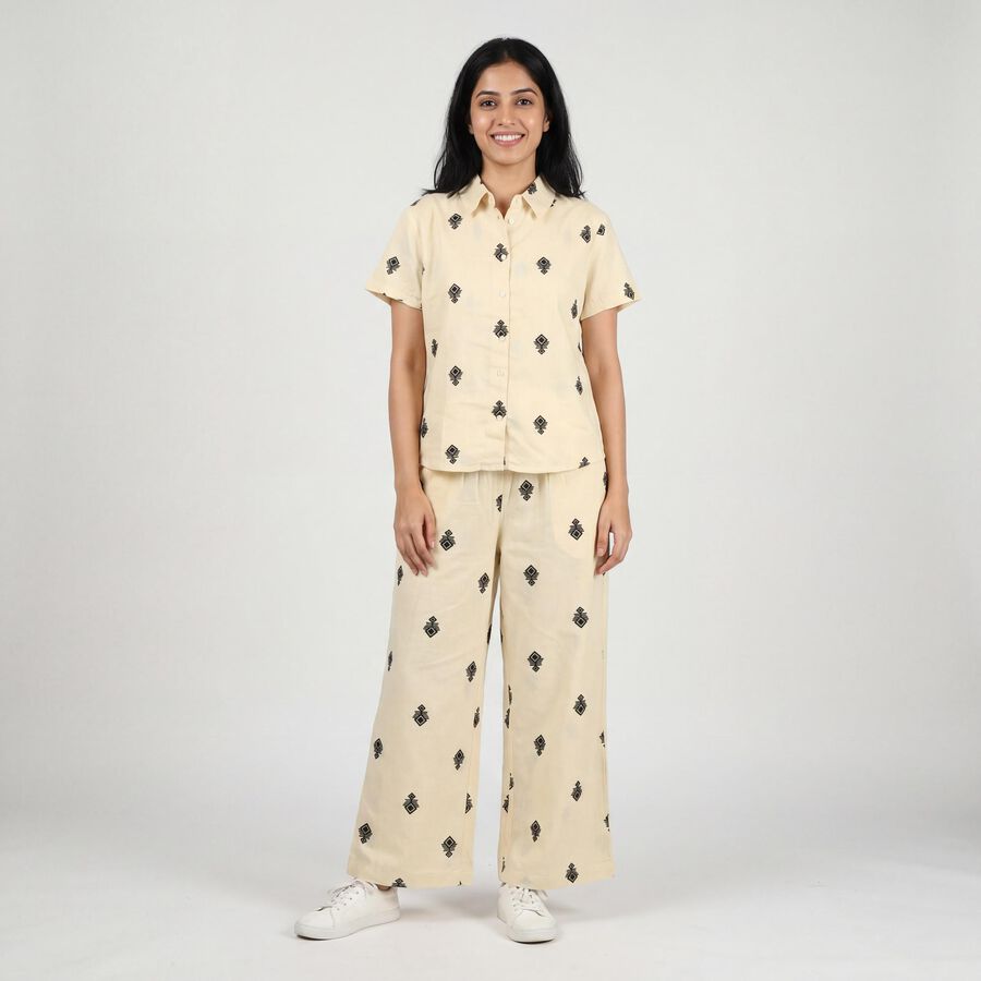 Women's White Co-ord Set, Off White, large