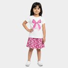 Girls Lilac Round Neck Co-ord Set Upper and Bottom Set, लाइलेक, small
