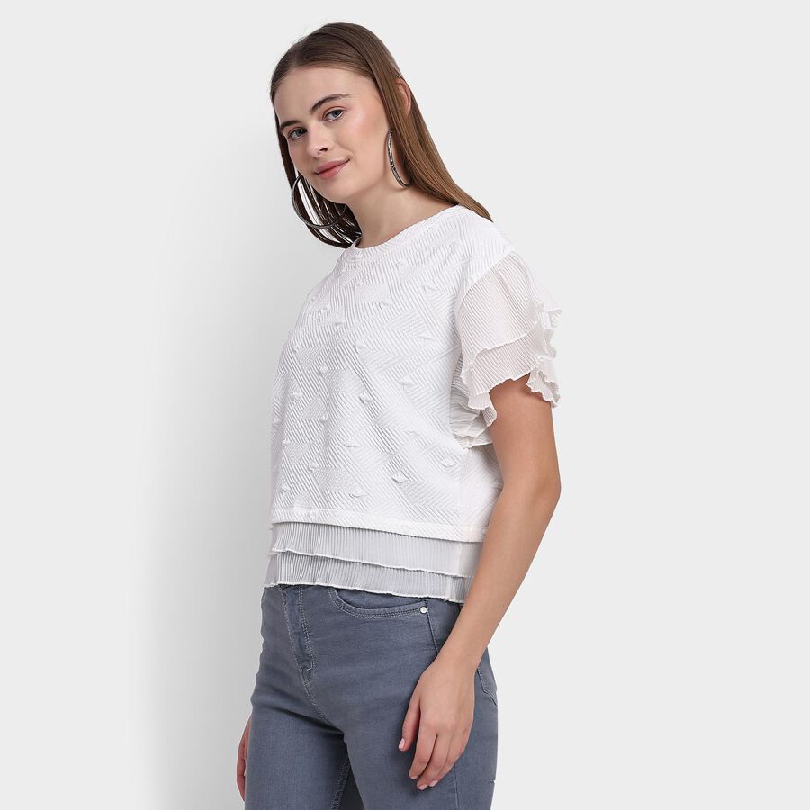 Ladies'  Crop  Top, White, large image number null