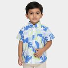 Boys Light Blue and Green Cotton Half Sleeve Classic Casual Shirt, Light Grey, small image number null
